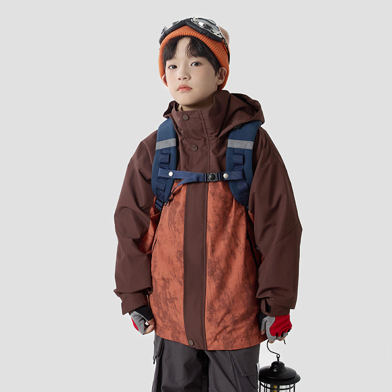 Panda round DuPont three-proof children's outdoor charge jacket three-in-one