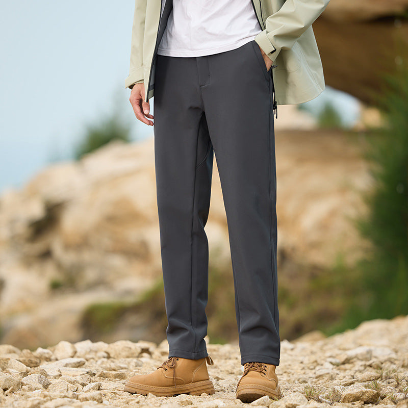Women Winter Softshell Pants, Fleece‑Lined Wind‑Resistant Hiking Trousers