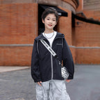 Boys' Lightweight Color-Block Hooded Sun-Protection Jacket