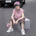 Dopamine Pink Class A Cotton Boys Summer Sleeveless Vest