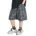 Boys Leopard Print Shorts, Summer Thin 5 Inch Pants for Big Kids
