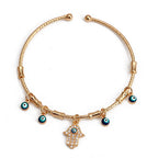 Evil Eye Bracelet for Women with Dripping Turquoise Eyes
