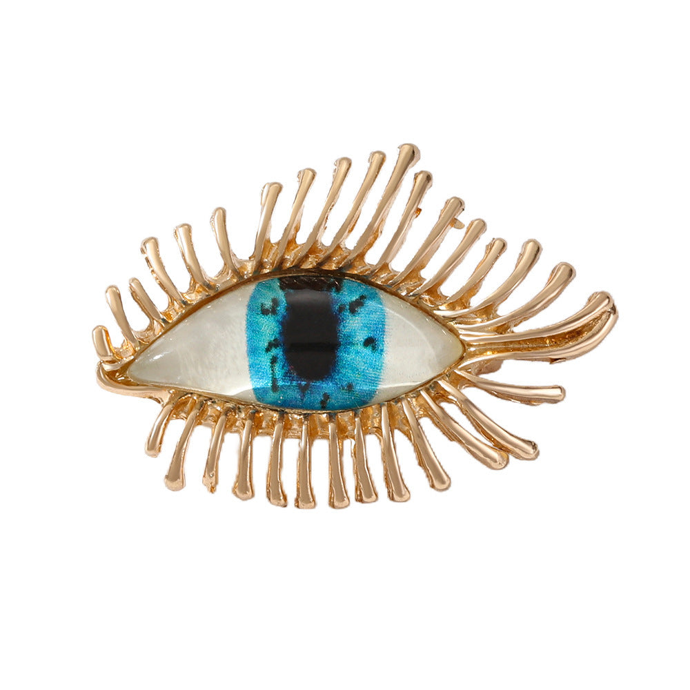 Long-lashed Devil's Eye Brooch