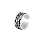 Evil Eye Ring with Adjustable Open Band