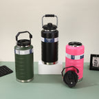 Large 316 Stainless Steel Insulated Water Jug, Dual‑Drink Portable Outdoor Camping Thermos