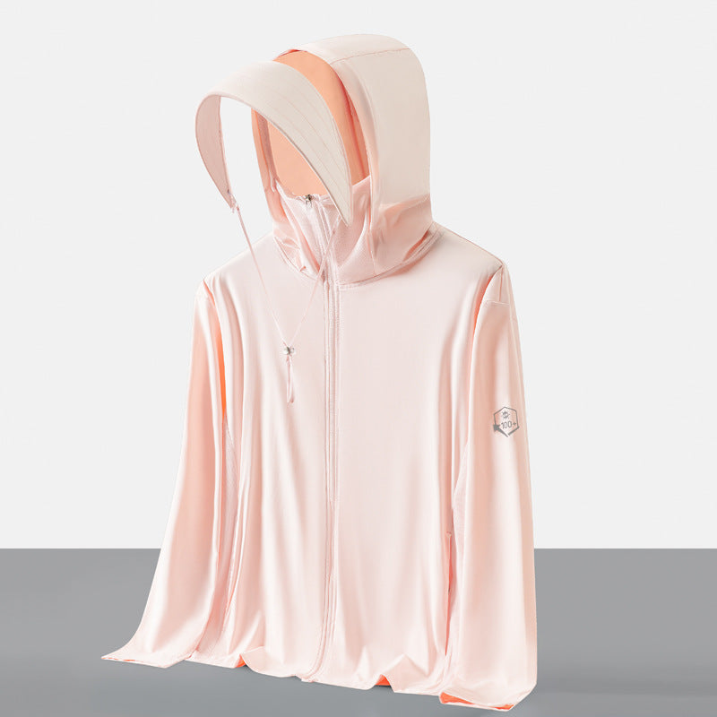UPF100+ Ice‑Silk Sun Protection Jacket for Men Women, Anti‑UV Lightweight Fishing Sun Coat Wenhouu