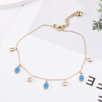 Blue Devil's Eye Stainless Steel Anklet