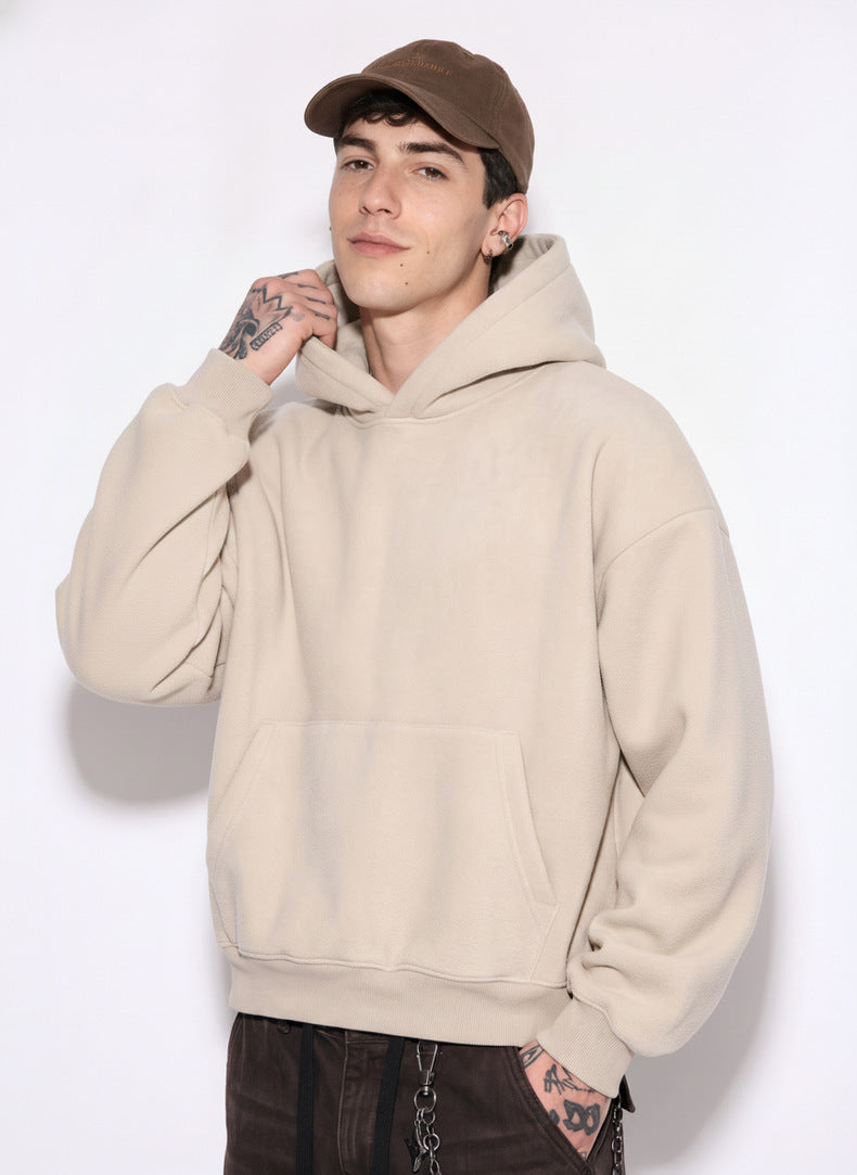 Fleece-lined hoodie, eggshell fleece sweatshirt