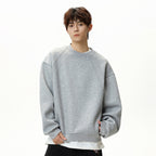 Men's loose crew neck sweater casual autumn new large size sweater