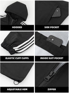 Men's Sports Color Matching Hooded Zip Jacket