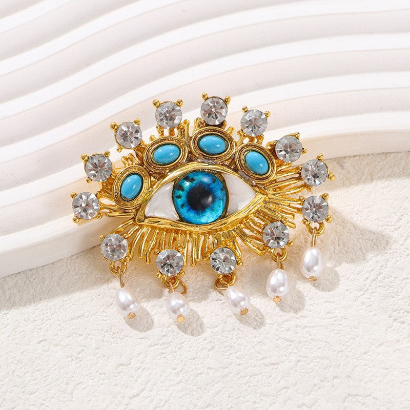 Demon Eye Brooch Exaggerated Horus Eye Corsage