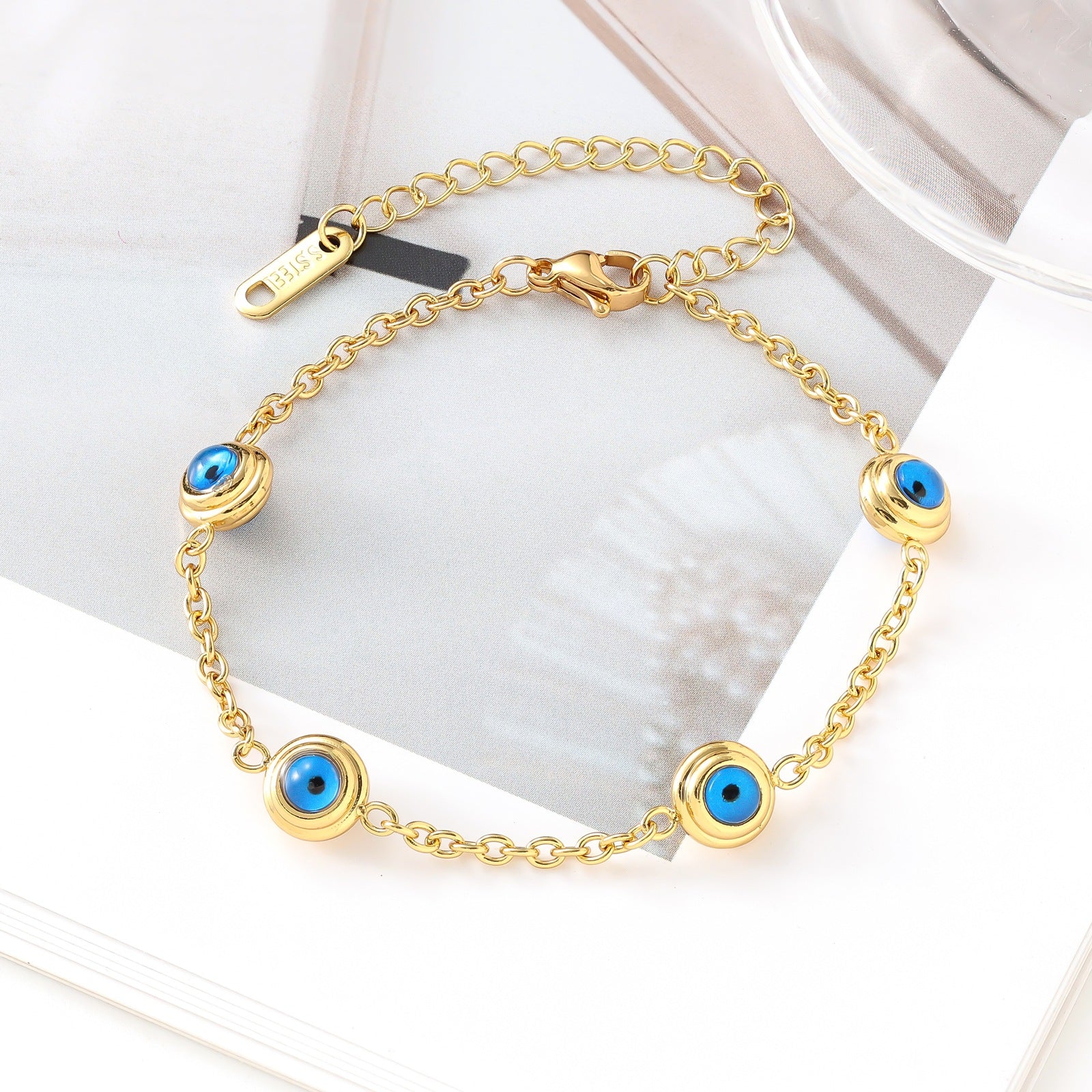 Evil Eye Blue Titanium Steel Bracelet Stainless Steel Jewelry