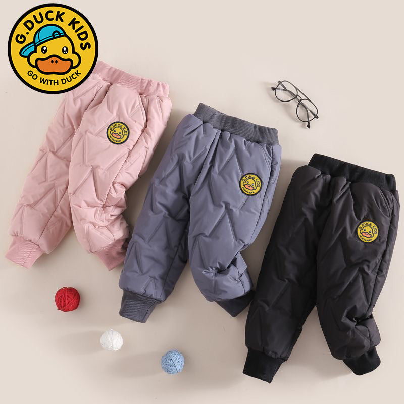 Cartoon shock pants, warm in autumn and winter, can be worn by boys and girls