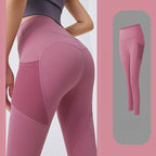 Peach - butt fitness tight sports yoga pants with mesh side pockets