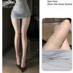 Women's lace stockings, garter sock combination, ultra-thin skin-penetrating/oily anti-hook, multi-color optional