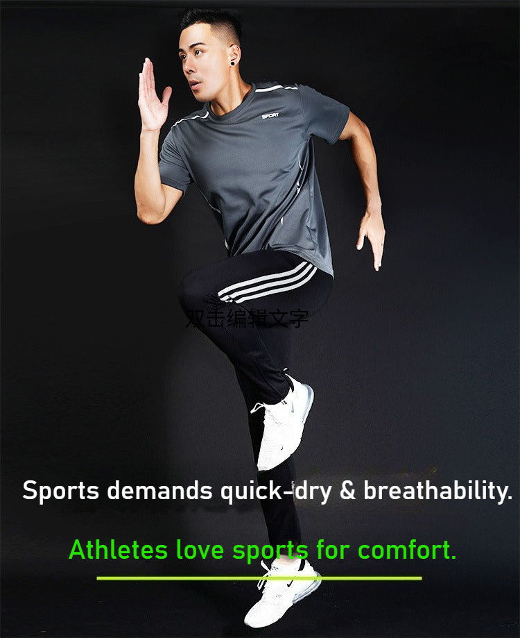 Basketball trousers men's casual trousers quick-drying trousers appearance trousers training trousers side three bars sports trousers football running trousers