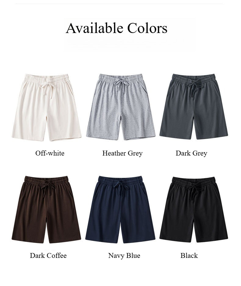 Men's Lightweight Cotton 5 Inch Loose Breathable Summer Lounge Shorts