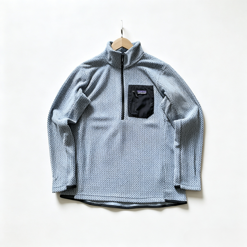 Patagonia Stand-Collar Half-Zip Sweatshirt with Pocket – Unisex Loose Wave-Cut Fit