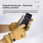 Ski gloves for men and women with fleece thickened in winter, outdoor cold protection and warmth, windproof waterproof touch screen couple cycling gloves