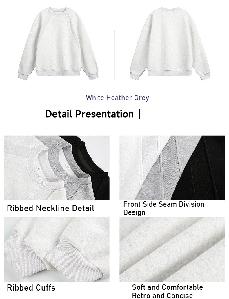 Men's loose crew neck sweater casual autumn new large size sweater