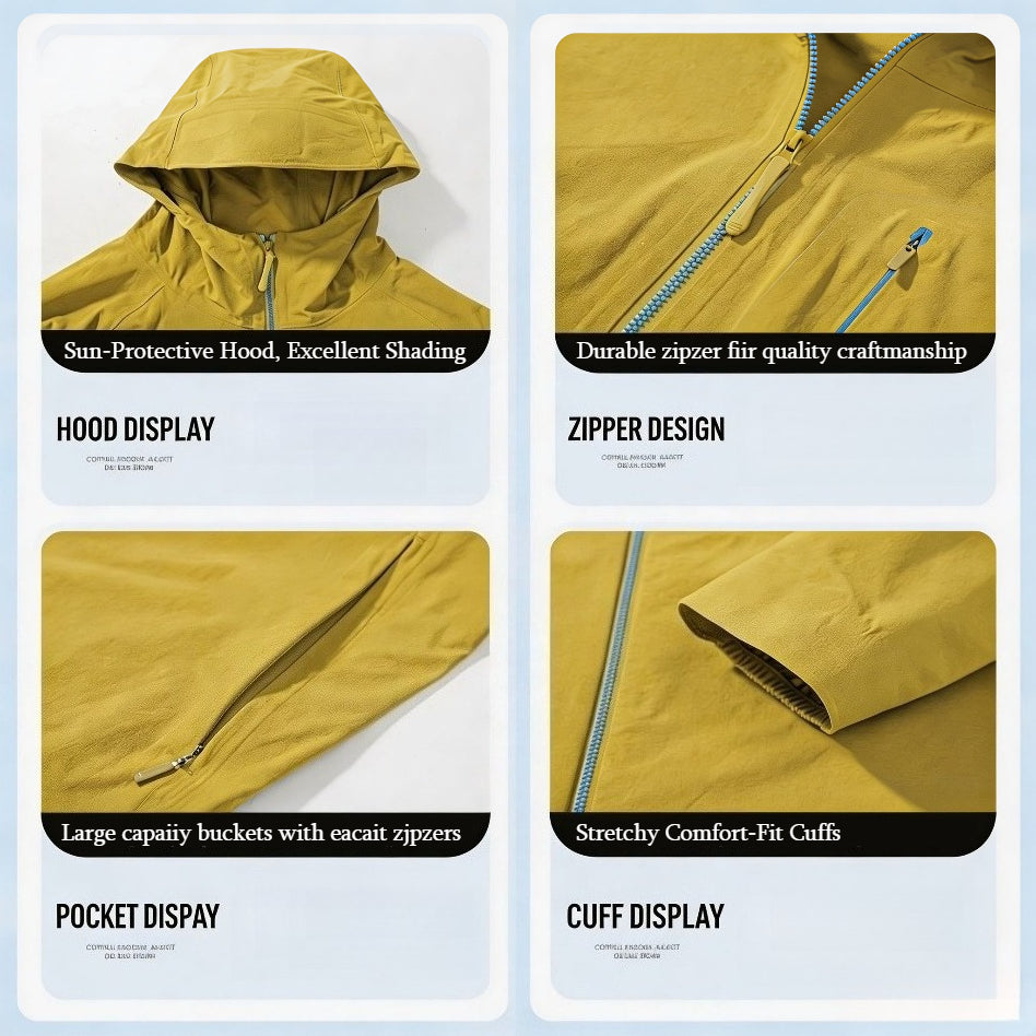 Seam‑Taped UV Protection Skin Windbreaker for Men Women