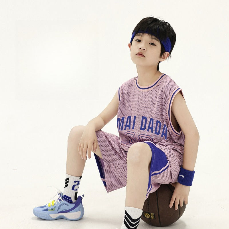 Children's Cooling Mesh Quick-Dry Basketball Uniform Set