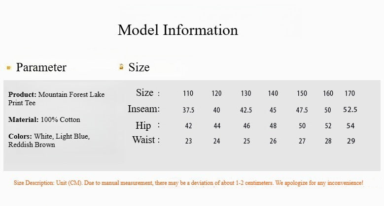 Boys' Mountain, Forest, and Lake Print T-Shirt