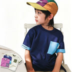 Mountain Style Versatile Color Block Pocket Short Sleeve T-shirt