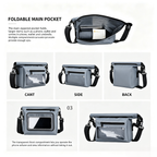 Mini small bag travel bag, lightweight TPU waterproof satchel