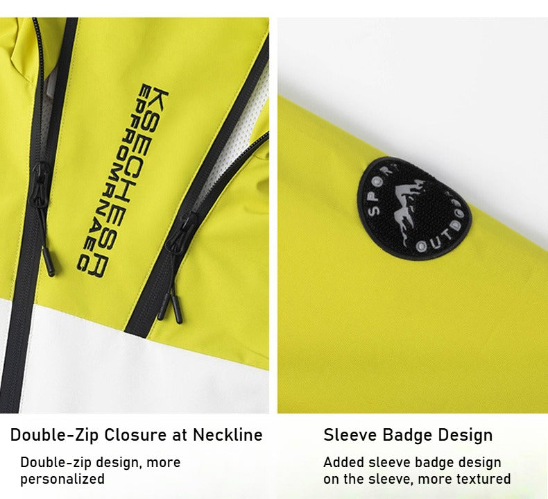 Autumn and winter three-proof jacket for men and women outdoor sports waterproof mountaineering hooded jacket