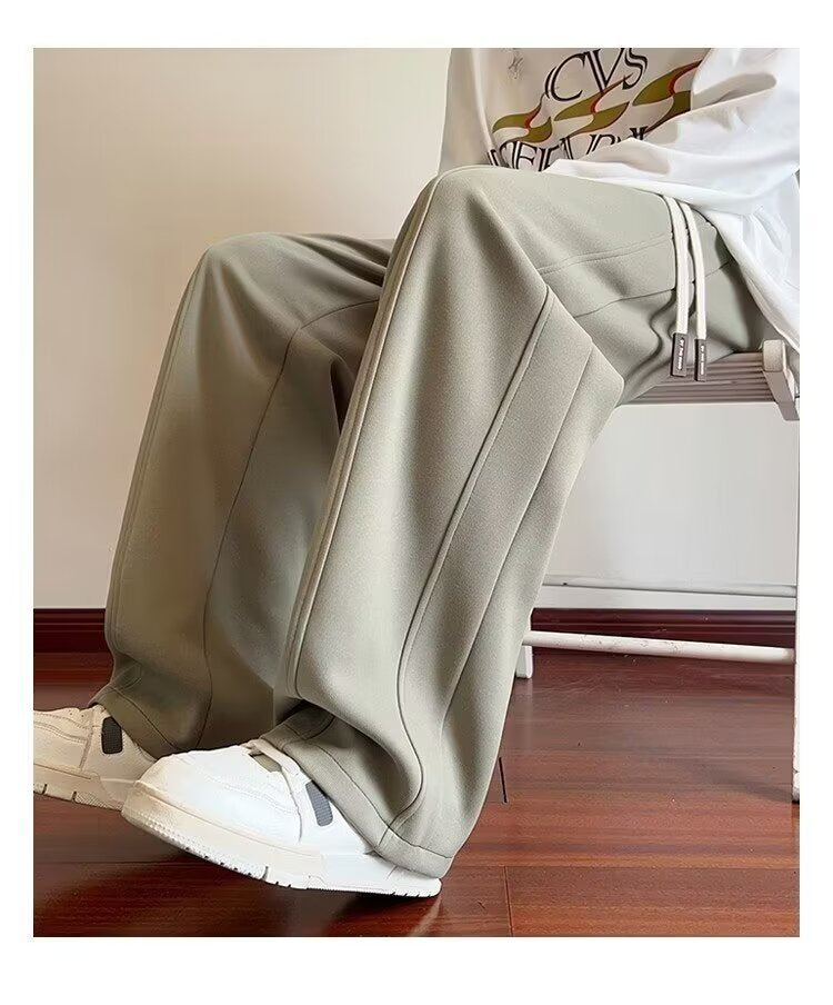 Loose straight soft waxy pants versatile leisure sports