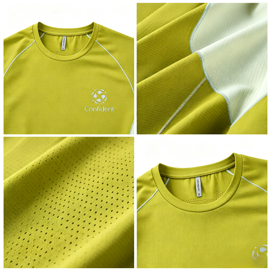 Men Women Quick‑Dry Color‑Block Long Sleeve Athletic T‑Shirt