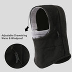 Winter fleece integrated warm hood, thickened cold-proof cycling ski mask