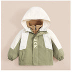 Spring and Autumn children's three-in-one jacket, windproof and waterproof two-piece set for boys and girls, children's outdoor warm jacket