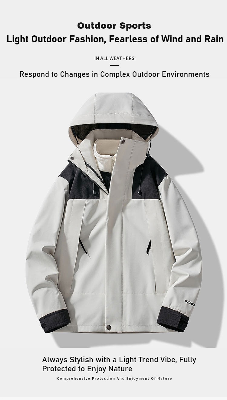 Unisex Couple's 3-in-1 Jacket - Winter Thickened Outdoor Hiking Warm Trendy