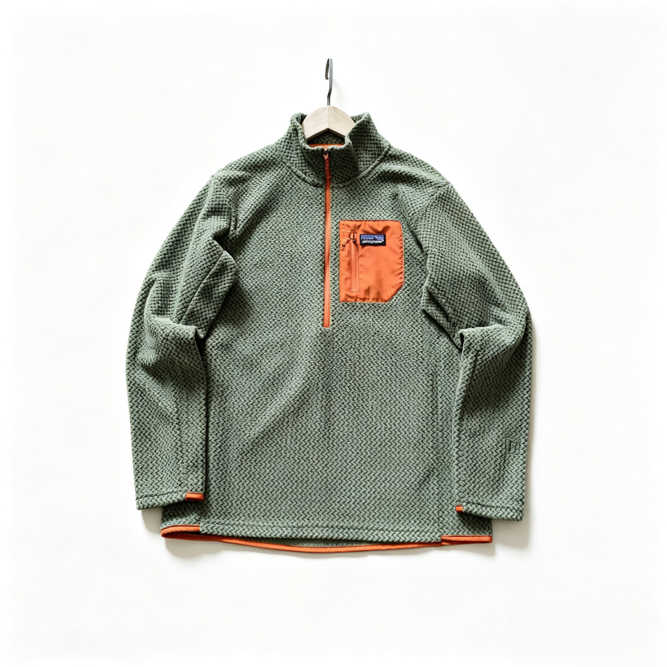 Patagonia Stand-Collar Half-Zip Sweatshirt with Pocket – Unisex Loose Wave-Cut Fit