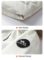 Raccoon Fur Collar Workwear Down Jacket - Unisex Couples' Winter New Stylish Warm Windproof