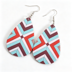 Blazin Roxx  Leather Teardrop Earrings