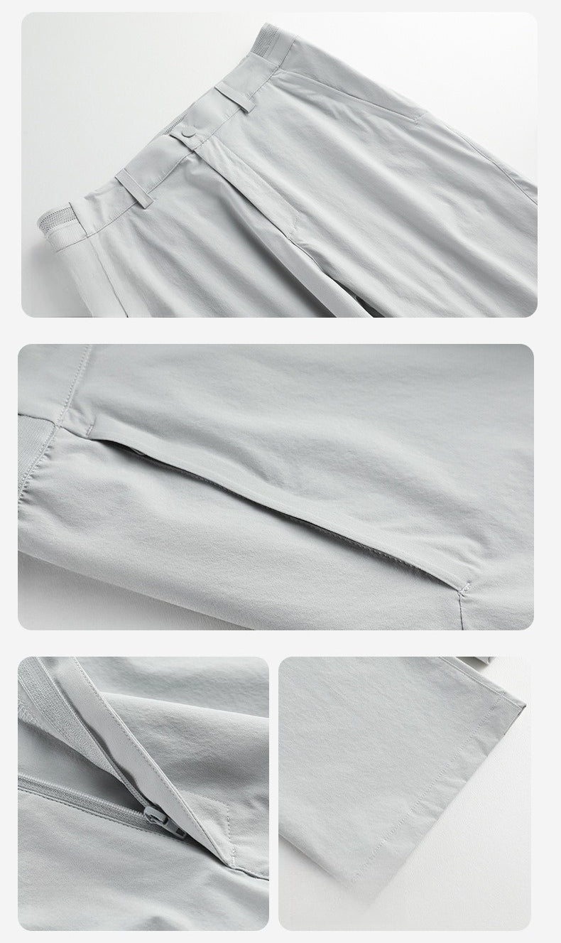 Men’s Lightweight Quick‑Dry Hiking Pants, High‑Stretch Water‑Repellent Breathable Outdoor Casual Plus‑Size Trousers