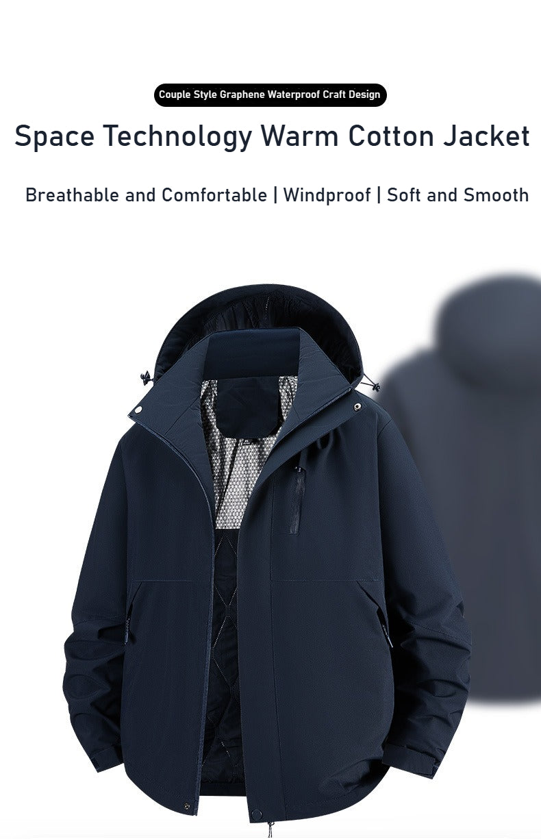 Women's and men's jackets are windproof and waterproof, and padded jackets.