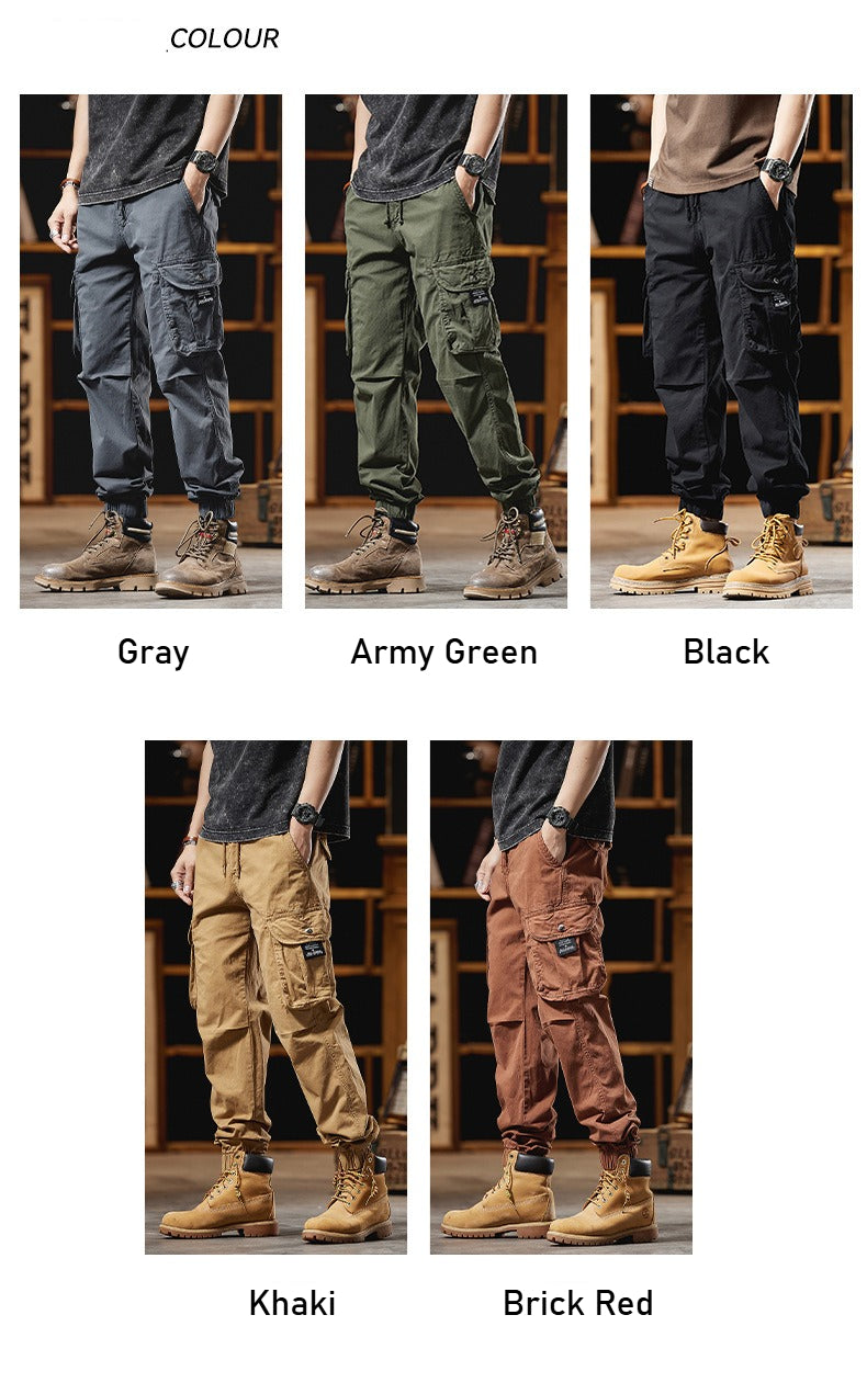 Men's Loose Straight-Leg Casual Pants - Sporty Casual Style for Autumn
