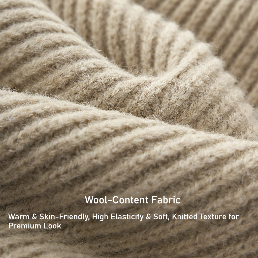 Lazy and relaxed! Jiezhan semi-zipper turtleneck sweater 2025 winter old money style retro street men's clothing