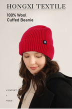 Pure wool warm ear protection hat winter windproof ski pullover hat