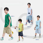 Boys Solid Cotton Sleeveless Vest