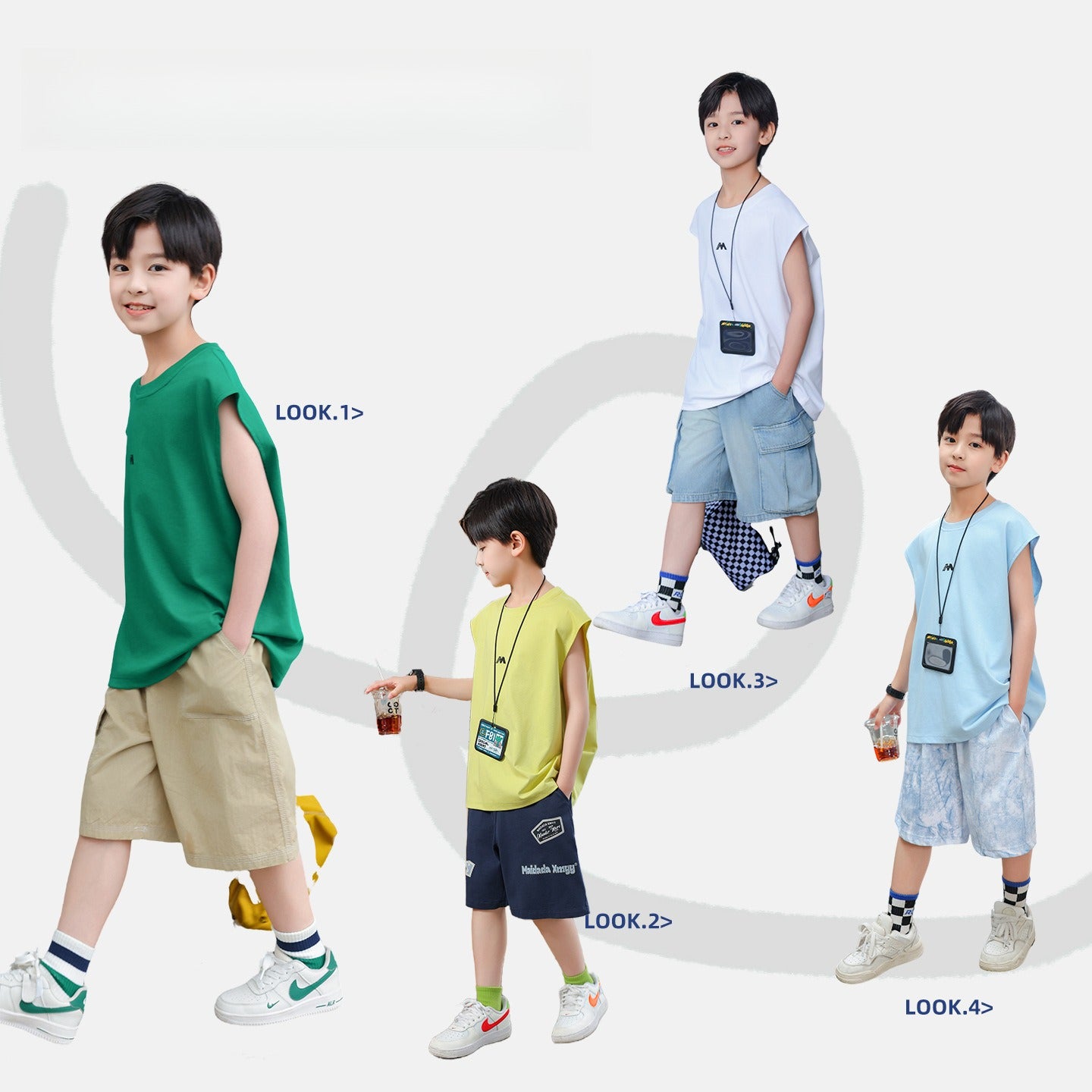 Boys Solid Cotton Sleeveless Vest