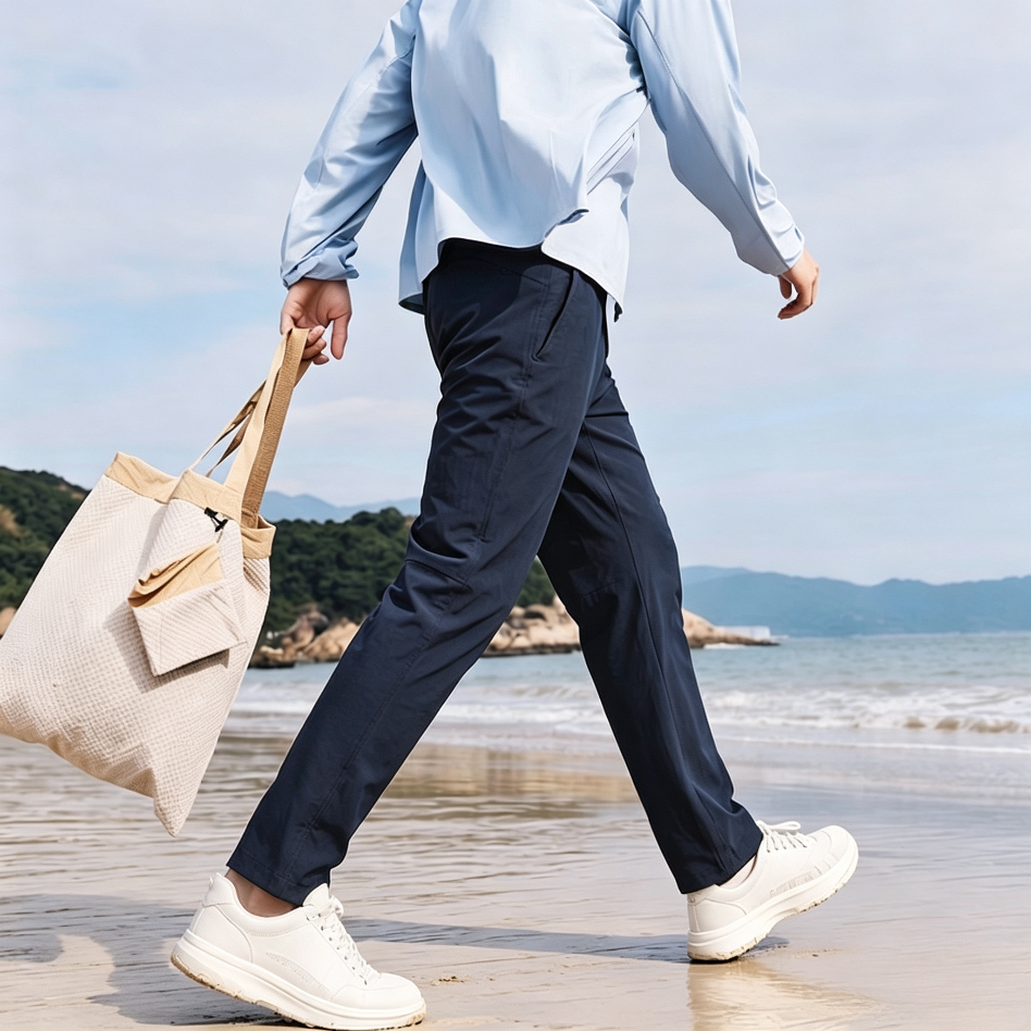 Waterproof Seam‑Sealed Stretch Hiking Pants, Breathable Antibacterial Straight‑Leg Outdoor Pants
