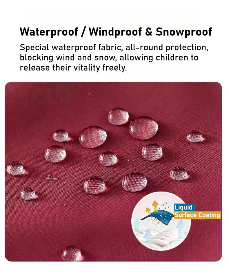 Autumn and winter children's down jacket two-piece set, boys and girls trendy jacket, windproof, waterproof and warm outdoor children's clothing [removable three-in-one]