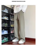 Loose straight soft waxy pants versatile leisure sports