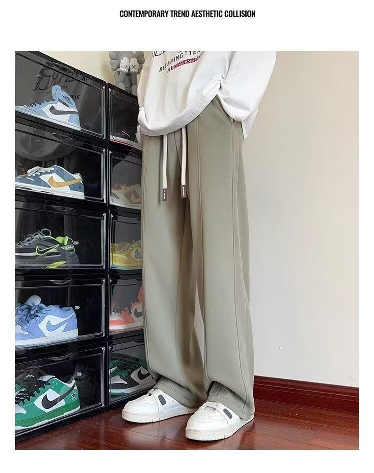 Loose straight soft waxy pants versatile leisure sports