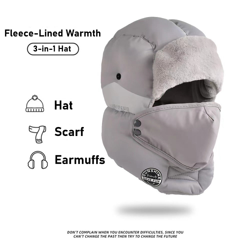 Men's cycling cold-proof headgear, winter ear protection and windproof cotton hat